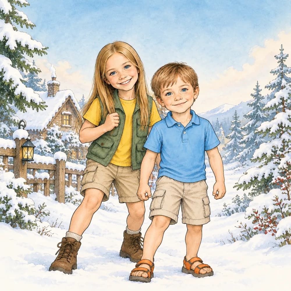 Portada de «El trineo de Navidad de Mateo y Clara»